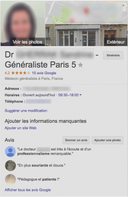 e réputation Googe